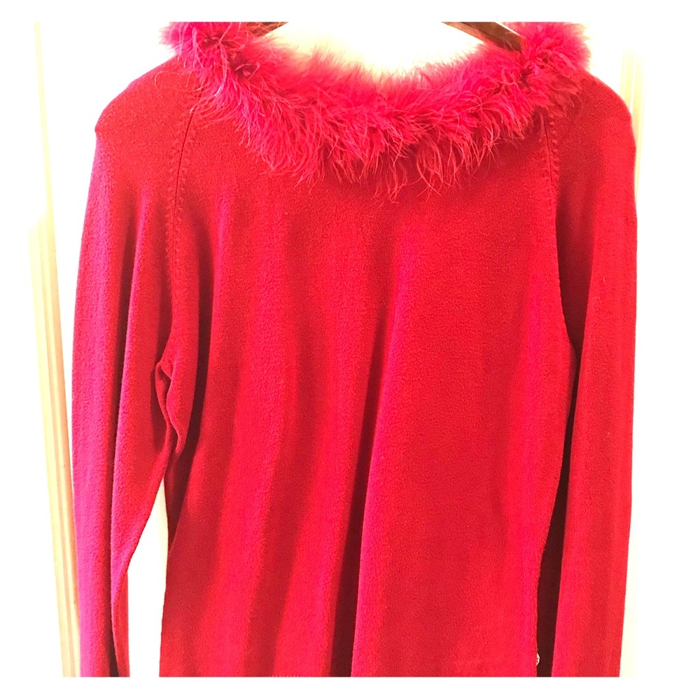 Red dressy sweater